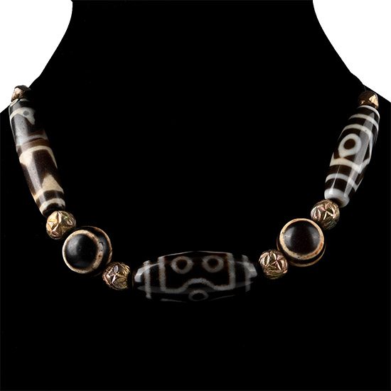 Tibetan Glass Necklace Prayer Bead Group