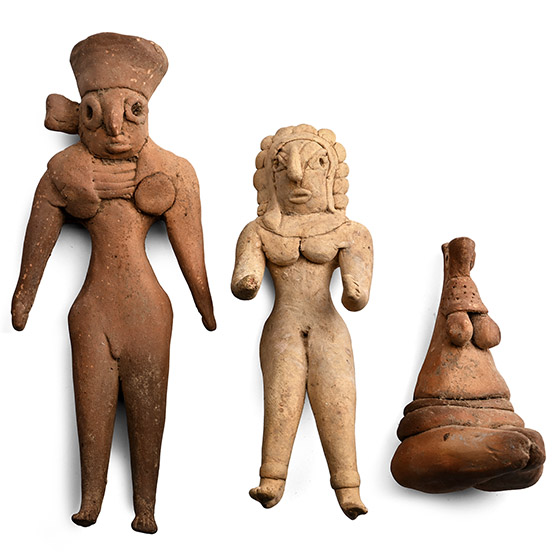 Indus Valley Style Terracotta Fertility Idol Group