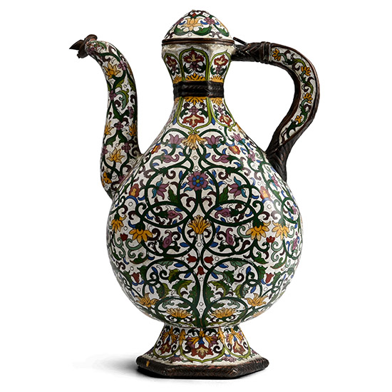 Chinese Enamelled Bronze Ewer for the Indian Market