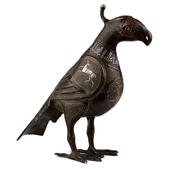 Western Asiatic Style Bronze Calligraphic Mythical Bird of Prey