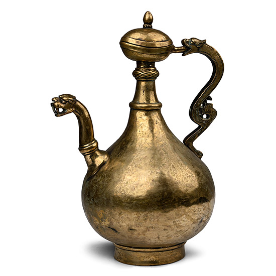 Chinese Brass Zoomorphic Ewer for the Eastern Market