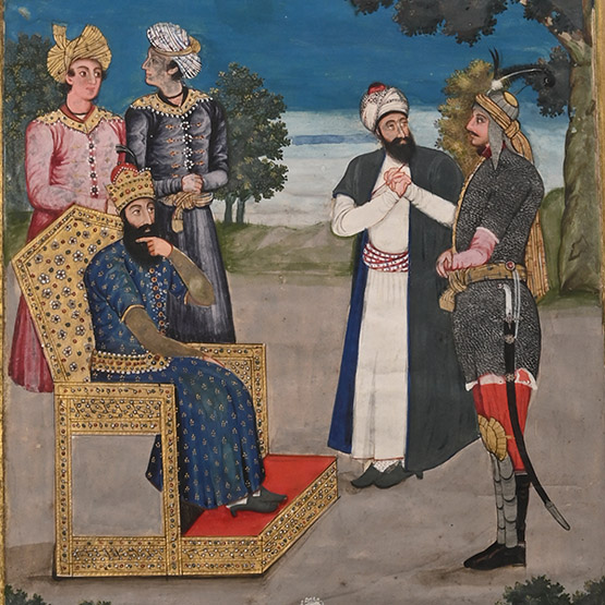 Persian Gilt Painted Shahnameh Miniature Leaf