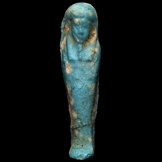 Egyptian Sky Blue Faience Shabti