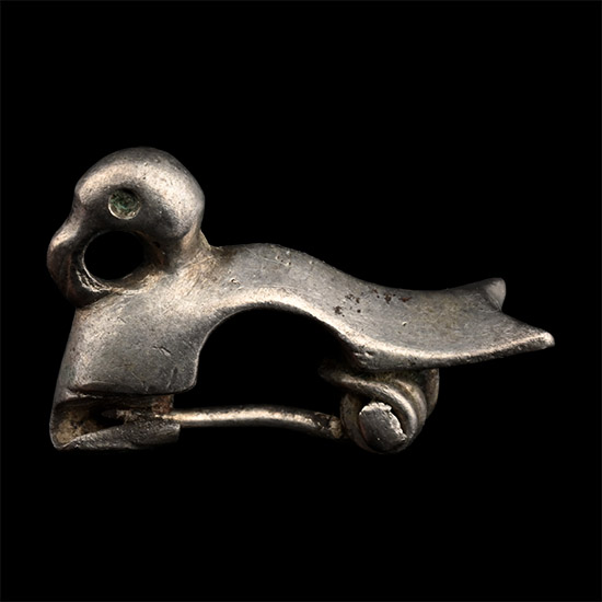Roman Silver Duck Brooch