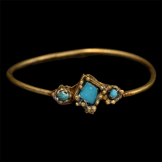 Medieval Gold Ring with Turquoise
