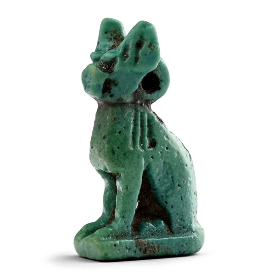 Egyptian Faience Sekhmet Cat Amulet