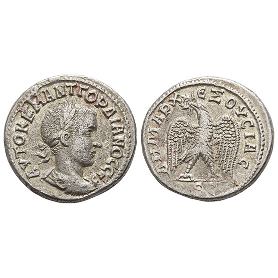 Gordian III BI Tetradrachm of Antioch, Seleucis and Pieria.