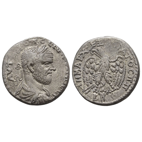 Macrinus BI Tetradrachm of Beroea, Seleucis and Pieria.