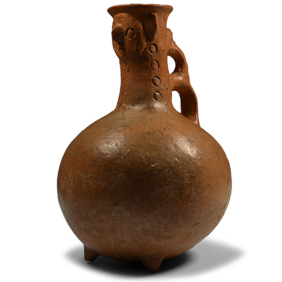 Amlash Terracotta Single-Handled Jug with Head Attachment