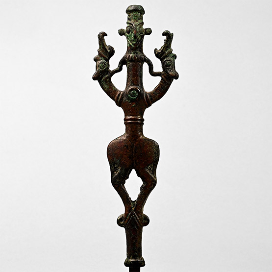 Luristan Bronze Finial with Master of Animals