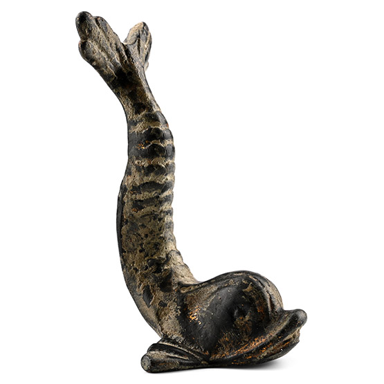 Large Roman Bronze Dolphin Mount