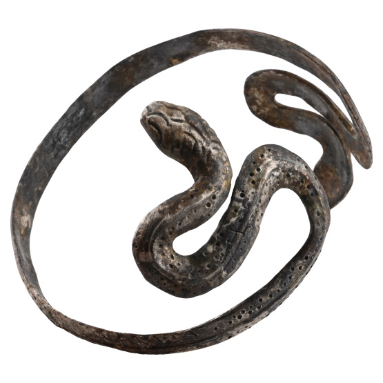 Romano-Egyptian Silver Snake Bracelet