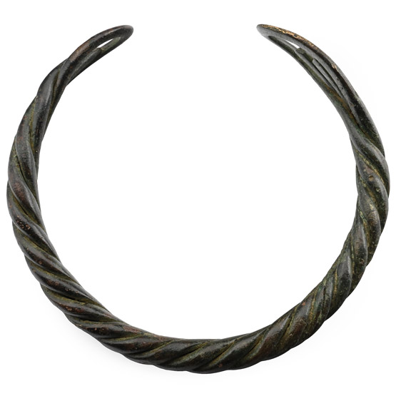 Viking Age Bronze Twisted Bar Bracelet
