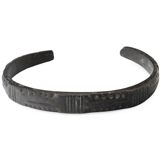 Roman Bronze Decorated Military Bracelet