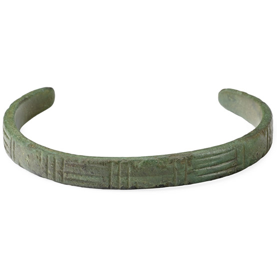 Roman Bronze Decorated Military Bracelet