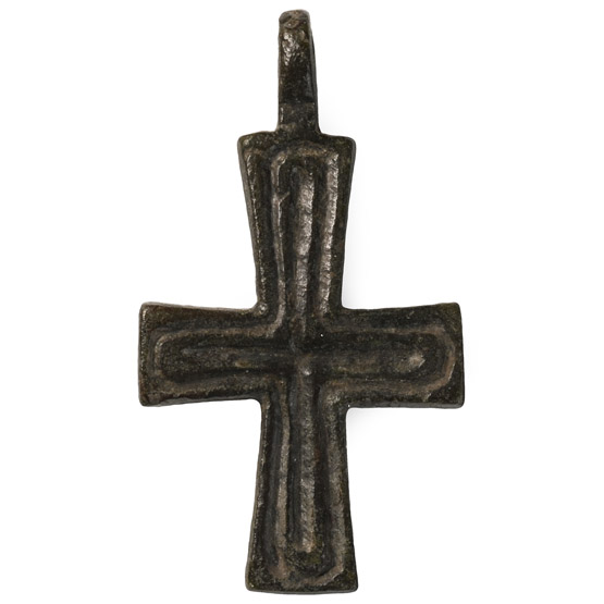 Byzantine Bronze Pendant Cross