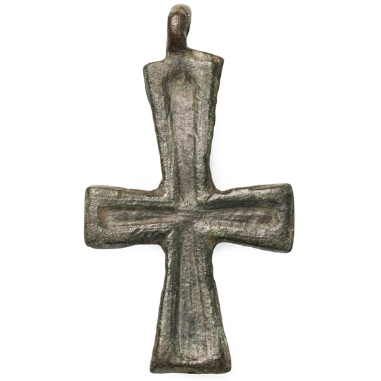 Byzantine Bronze Pendant Cross