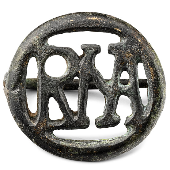 Roman Bronze ROMA Brooch
