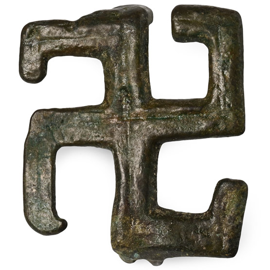 Roman Bronze Fylfot Brooch
