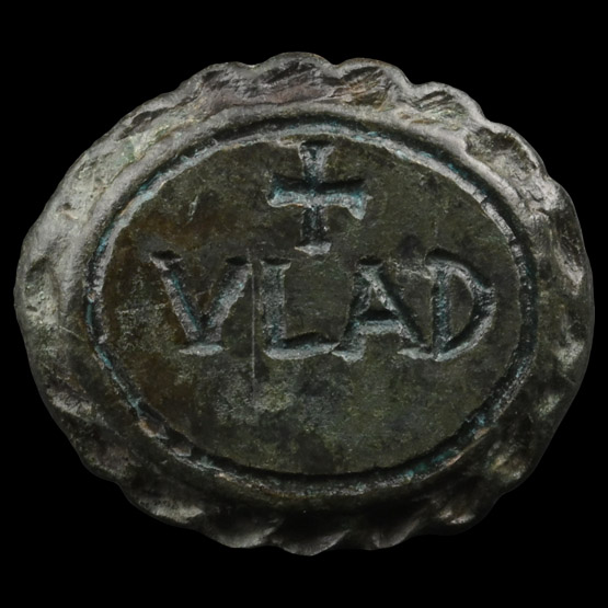 Medieval Bronze Ring with VLAD