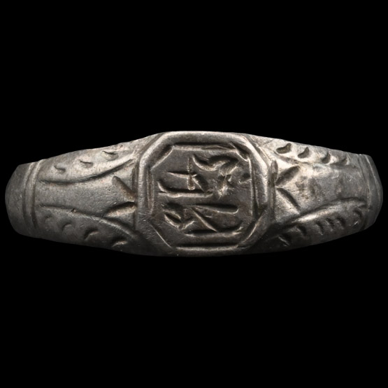 Post Medieval Silver Ring with Motifs