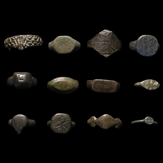 Roman to Post Medieval Bronze Ring Collection