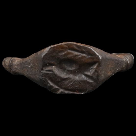 Byzantine Bronze Ring with Dove