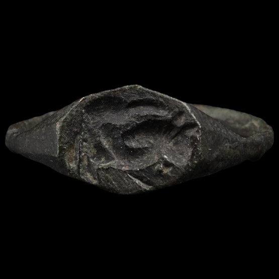 Roman Bronze Ring with Rabbit