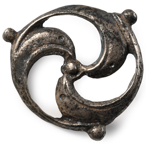 Romano-Celtic Silver Triskele Dolpin Brooch