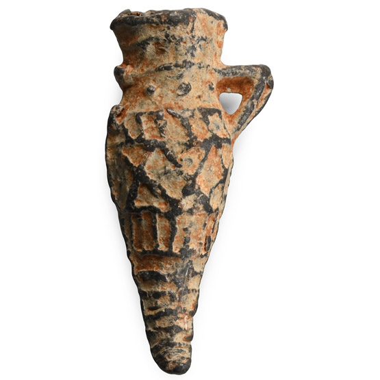 Byzantine Lead Decorated Pilgrims Holy Water Ampulla