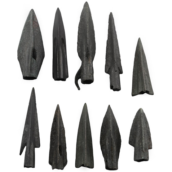 Greek Bronze Arrowhead Group