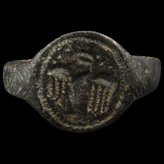 Byzantine Bronze Ring with Spread Eagle