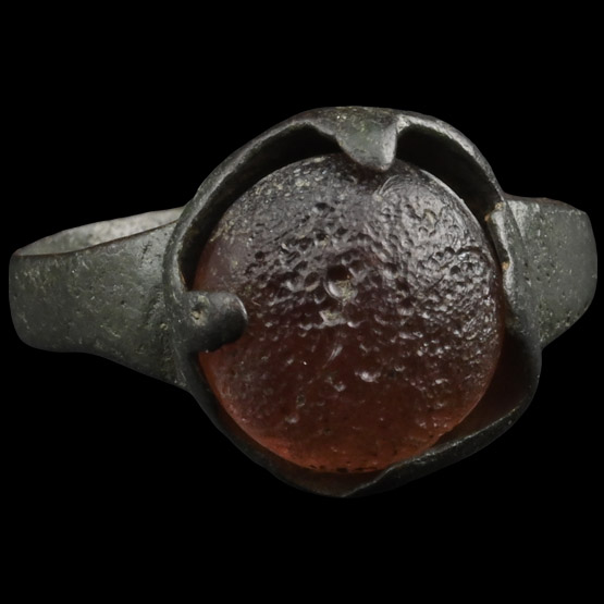 Viking Age Bronze Ring with Cabochon
