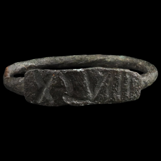 Roman Bronze Ring with XLVIII