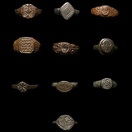 Roman to Medieval Bronze Ring Collection