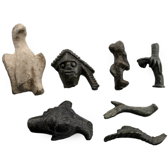 Roman to Medieval Bronze Statuette Fragment Collection