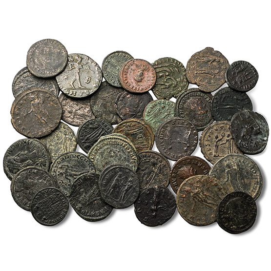 Group of Thirty Four [34] Roman Imperial AE Coins.