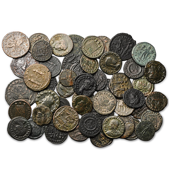Group of Fifty [50] Roman Imperial AE Coins.
