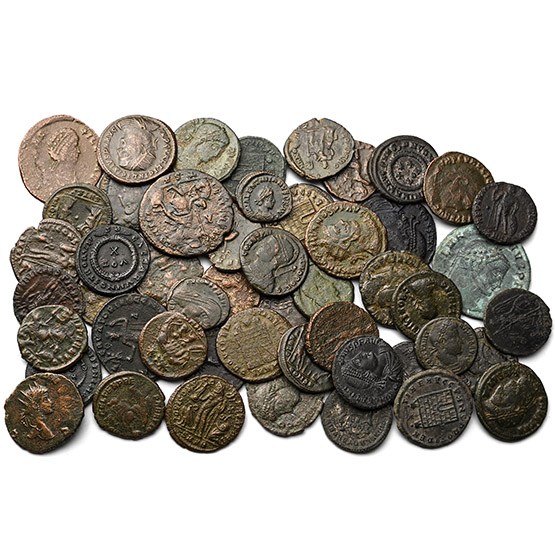 Group of Fifty [50] Roman Imperial AE Coins.