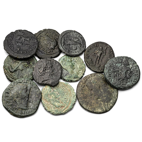 Group of Eleven [11] Large Roman Provincial AE Coins.