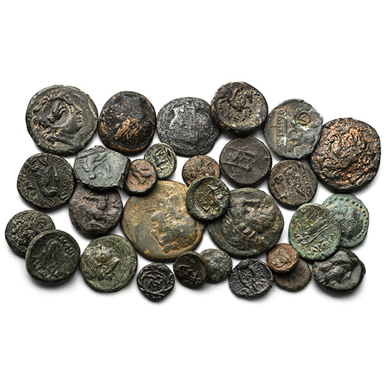Group of Twenty Nine [29] Greek AE Coins.