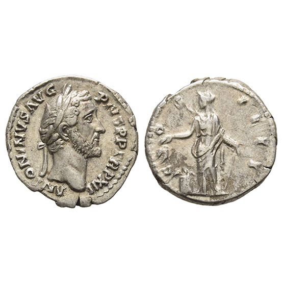 Antoninus Pius AR Denarius.