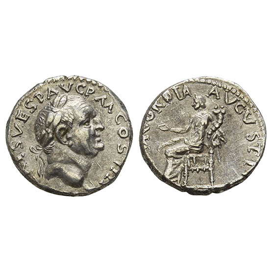 Vespasian AR Denarius.