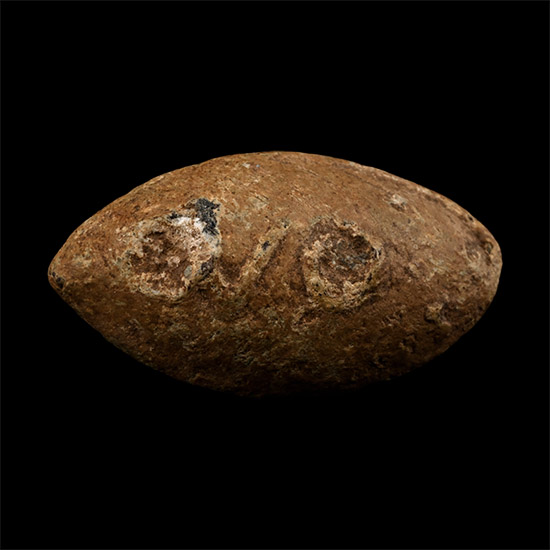 Greek Hellenic Inscribed Lead Slingshot
