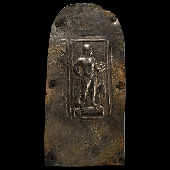 Roman Silver Votive Plaque with Hercules