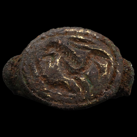 Roman Bronze Ring with Horse Motif