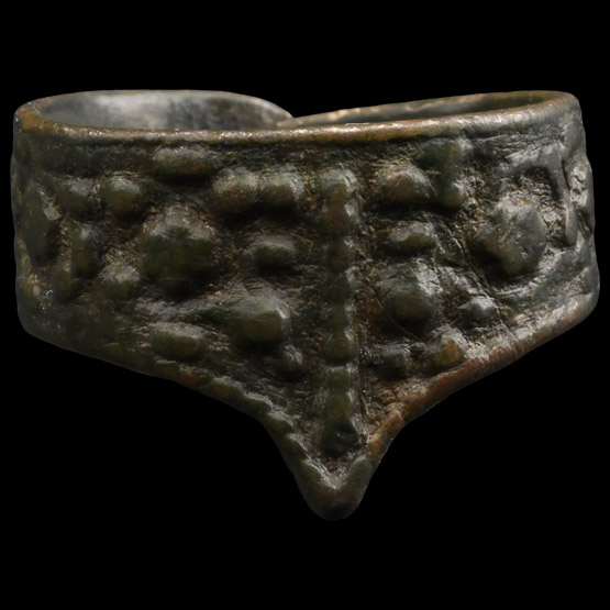 Post Medieval Bronze Archers Thumb Ring