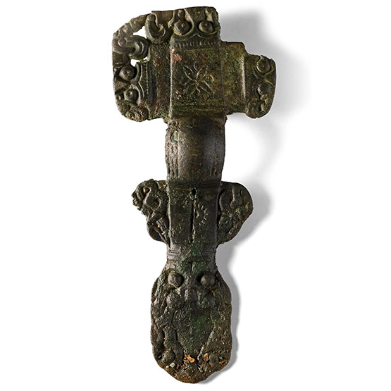 Large Anglo-Saxon Bronze Florid Cruciform Brooch