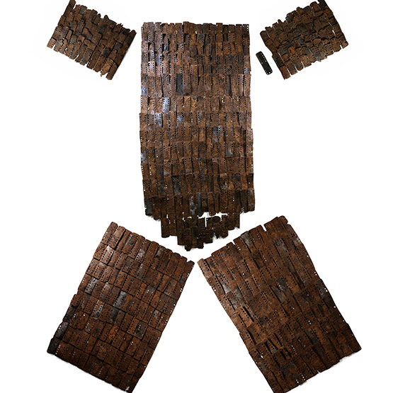 Chinese Jin Jurchen Warrior Signed Suit of Iron Plate Armour