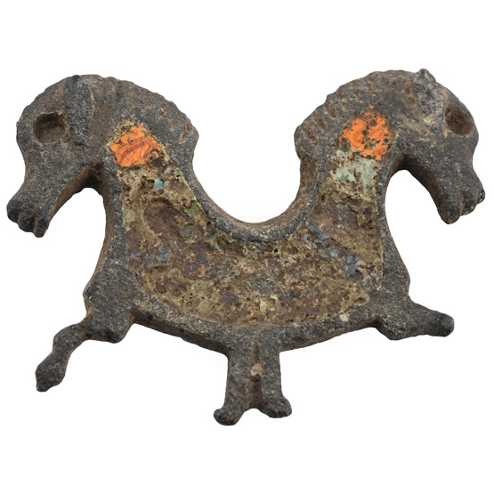 Roman Bronze Two-Headed Sea Horse Brooch